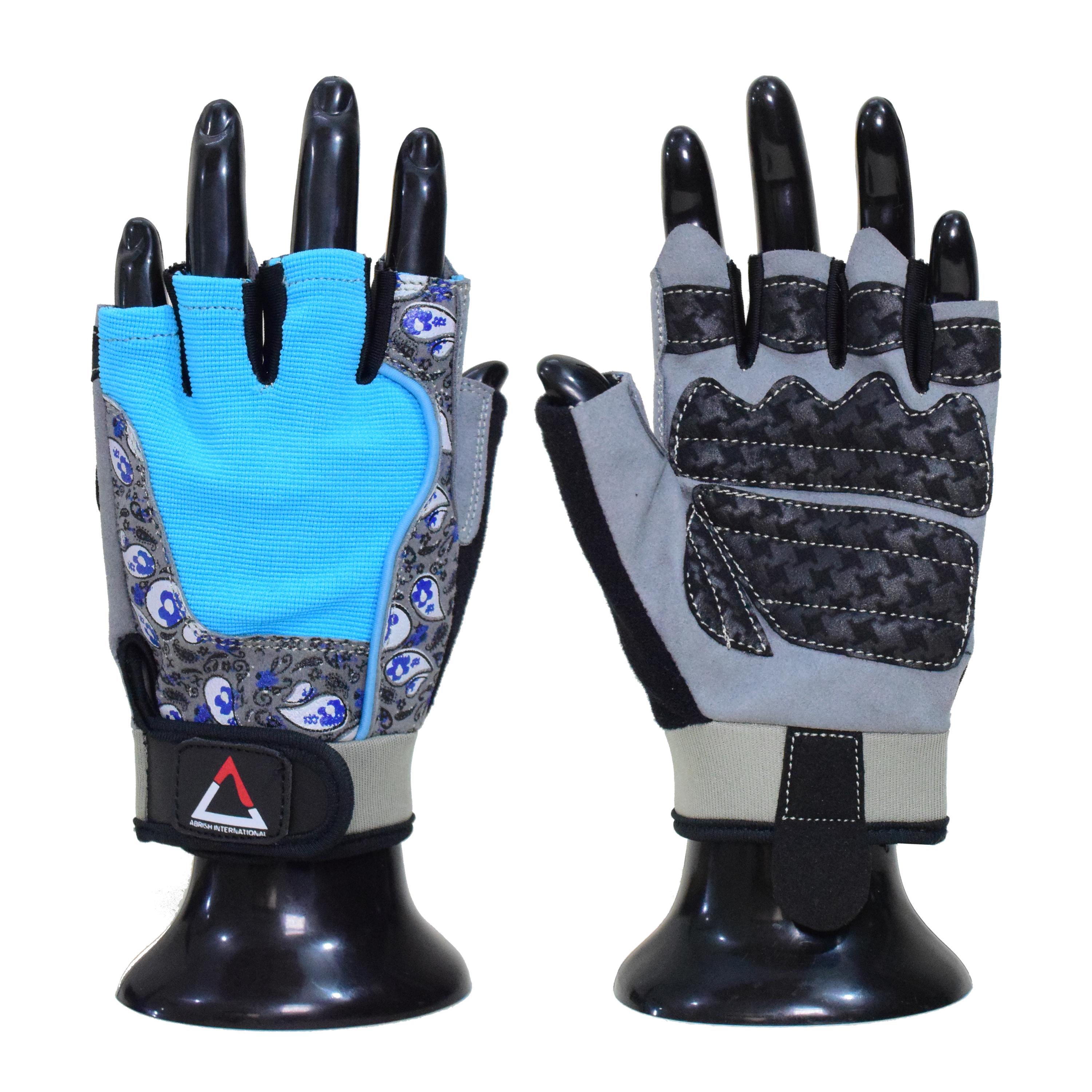 Blue & Grey Gloves with Lining